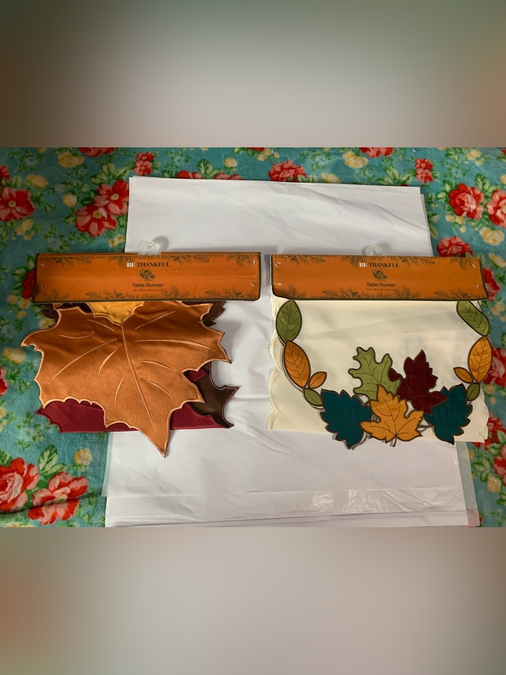 Lot 2 Fall Table Runners Leaf Theme Table Decor